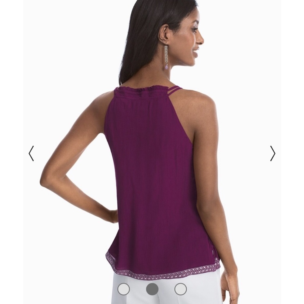 White House Black Market Red and Purple Relaxed Camisole - Picture 3 of 14